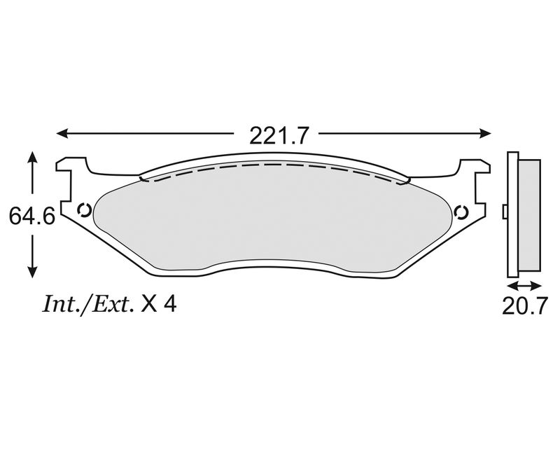 BALATA FORD F450 SD F550 SD INTERNATIONAL CF500 CF600 DELANTERA TRASERA